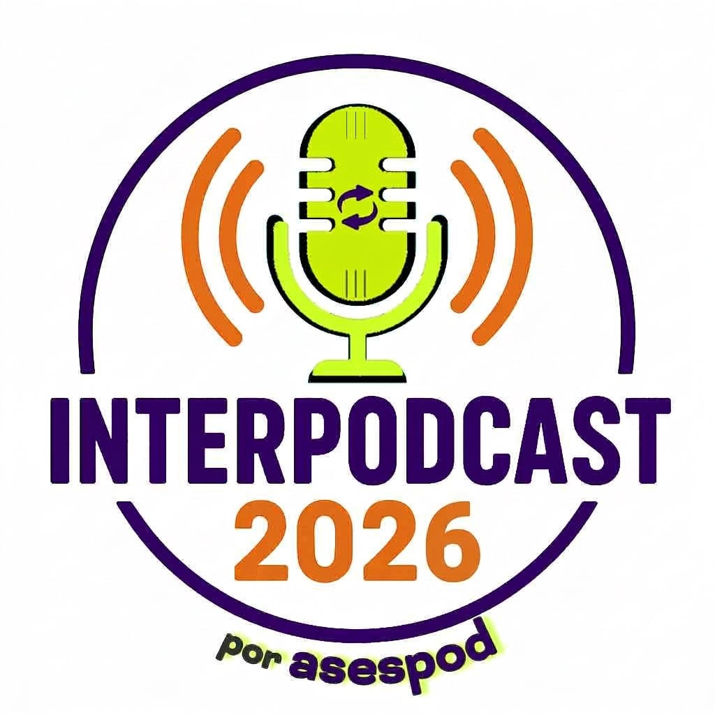 Logo del evento internacional podcastero INTERPODCAST 2026